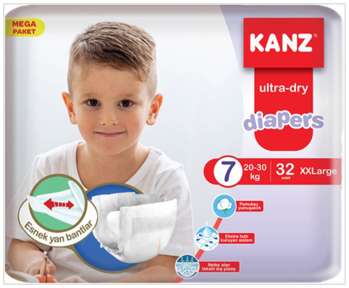 

Подгузники Kanz размер 7, 20-30 кг, 32 шт.