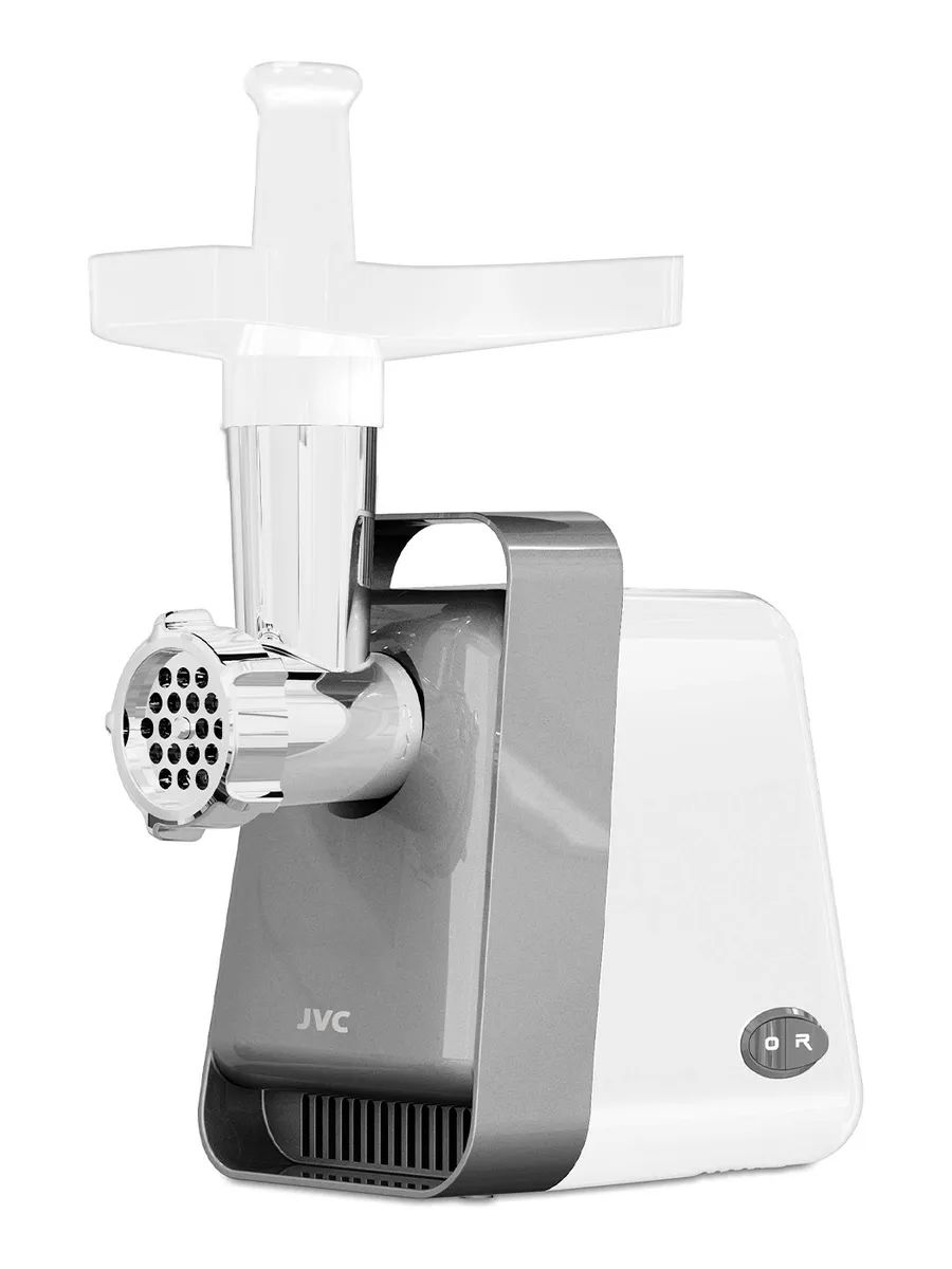 Электромясорубка JVC JK-MG124 2000 Вт белый кухонный овощерезка терка стеклоочиститель и слайсер картофельный слайсер многофункциональный слайсер слайсер