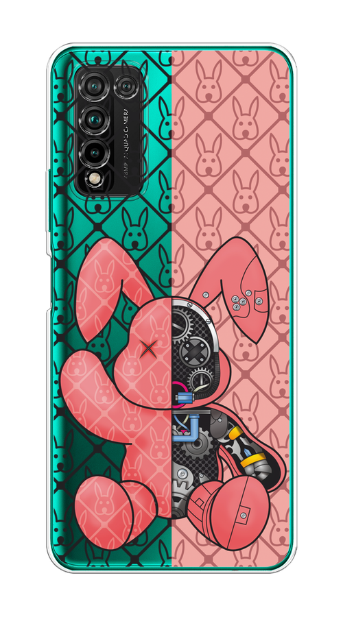 

Чехол на Honor 10X Lite "Киборг-заяц розовый", Розовый;прозрачный;черный, 6104650-1