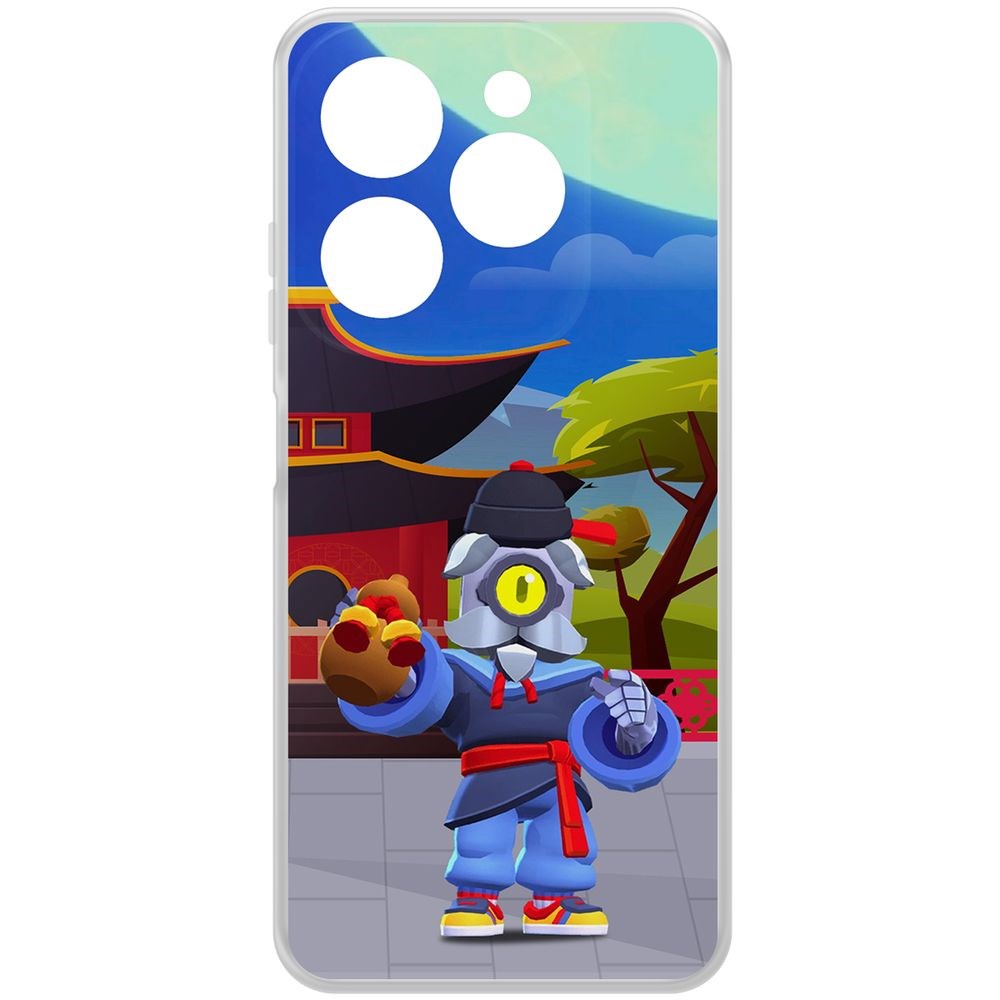 

Чехол-накладка Krutoff Clear Case Brawl Stars-Великий Мастер Барли для INFINIX Hot 40i, Прозрачный