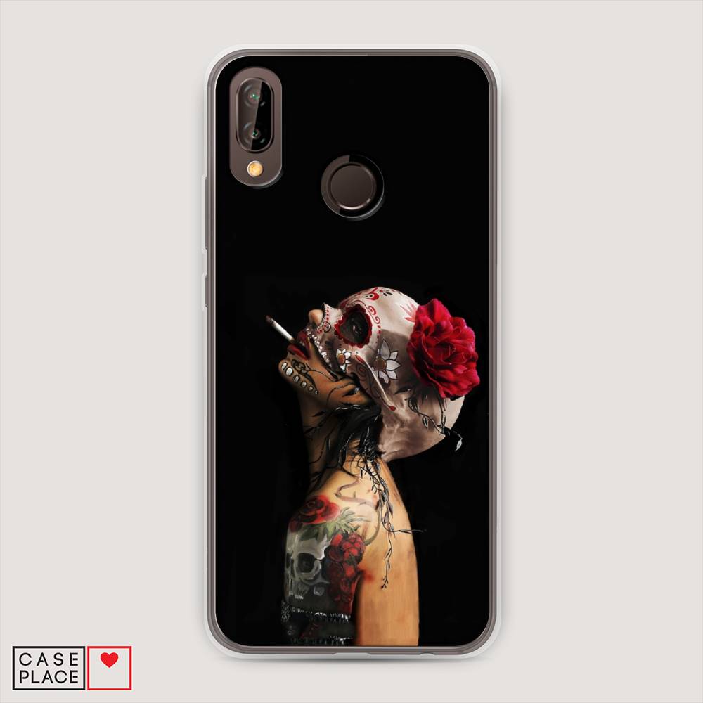 

Чехол Awog "Девушка с черепом" для Huawei Nova 3