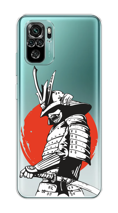 

Чехол на Xiaomi Redmi Note 10/Note 10S/M5s "Самурай с катаной", Черный;красный;белый, 39950-1
