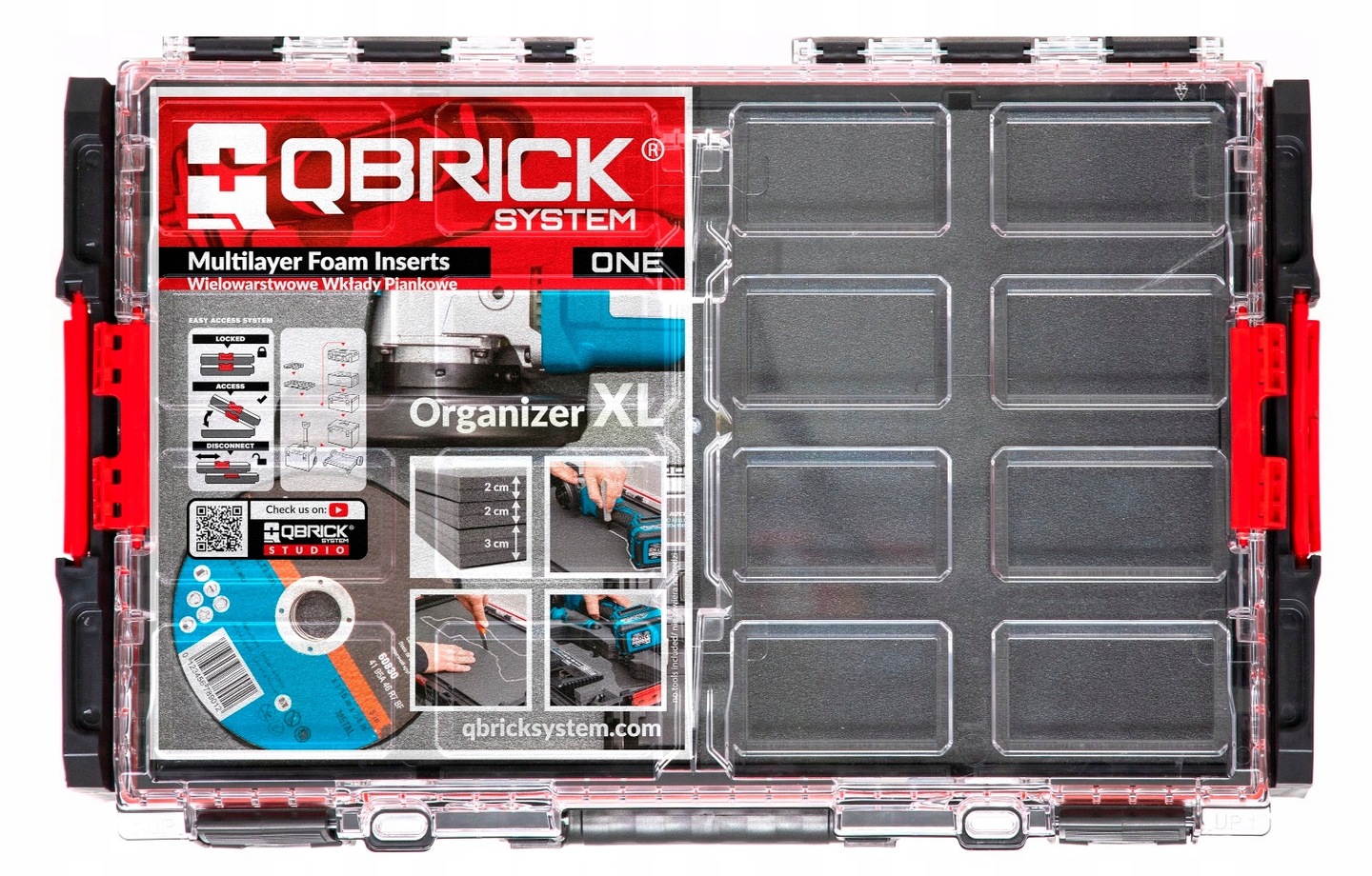 Органайзер для инструментов Qbrick System ONE Organizer XL MFI с мягкой вставкой