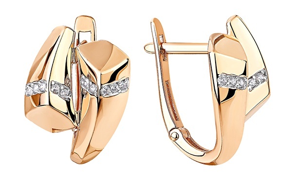 

Серьги из золота Kari Jewelry 214958, фианит, 214958
