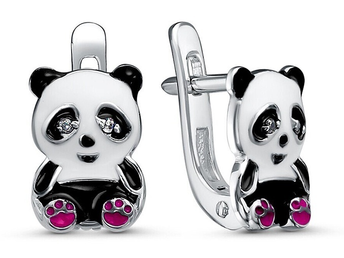 

Серьги из серебра Kari Jewelry 221630, фианит/эмаль, 221630