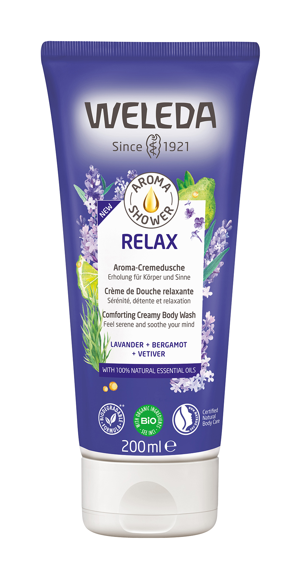 фото Гель для душа weleda relax comforting creamy, 200мл