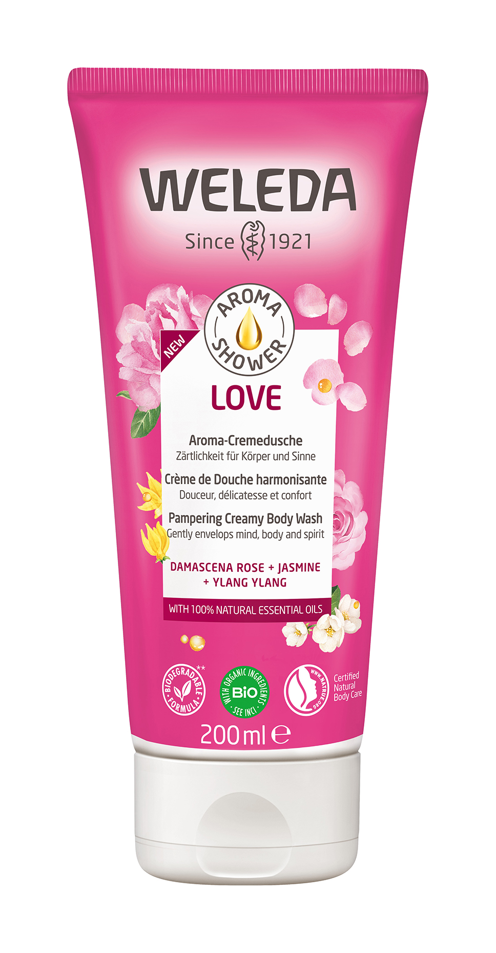 Гель для душа Weleda Love Pampering Creamy Body Wash, 200мл авен сан крем гель восстанавливающий после солнца фл с доз 200мл