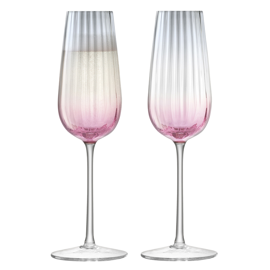 Набор бокалов для шампанского Dusk, 250 мл, розово-серый, 2 шт.