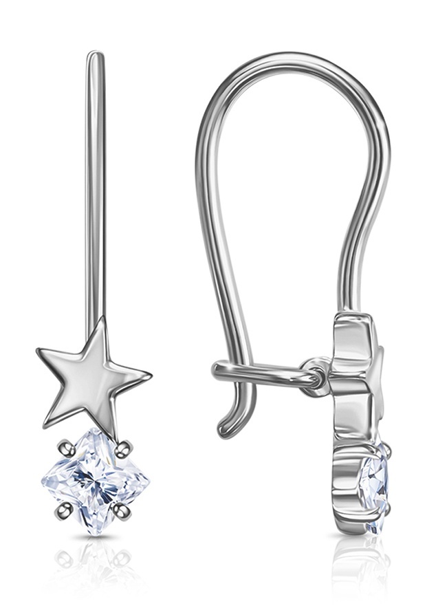 

Серьги из серебра Kari Jewelry 215179, фианит, 215179