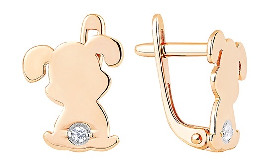 

Серьги из золота Kari Jewelry 237803, фианит, 237803