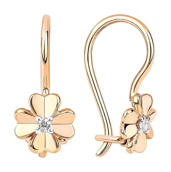 

Серьги из золота Kari Jewelry 223078, фианит, 223078