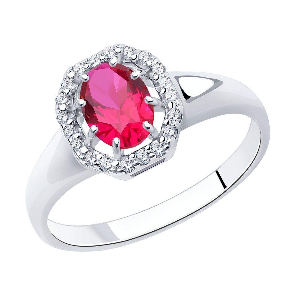 

Кольцо из серебра р. 19,5 SOKOLOV 84010007, корунд синтетический\фианит, 84010007