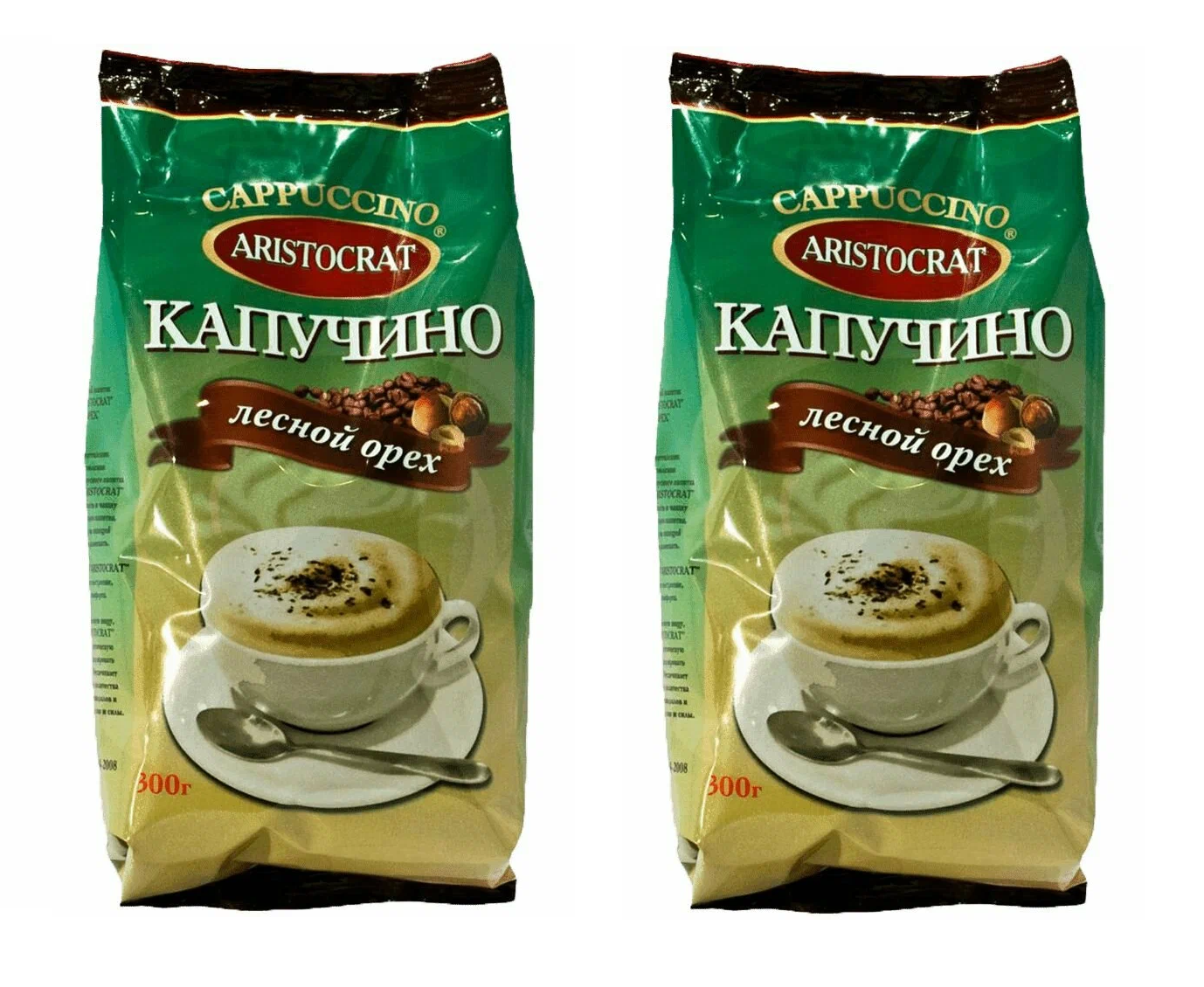 

Кофейный напиток Aristocrat растворимый Капучино Лесной орех, 300 г х 2 шт