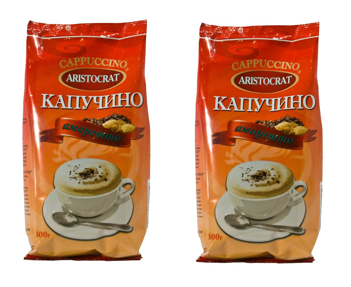 Кофейный напиток Aristocrat растворимый Капучино Амаретто, 300 г х 2 шт