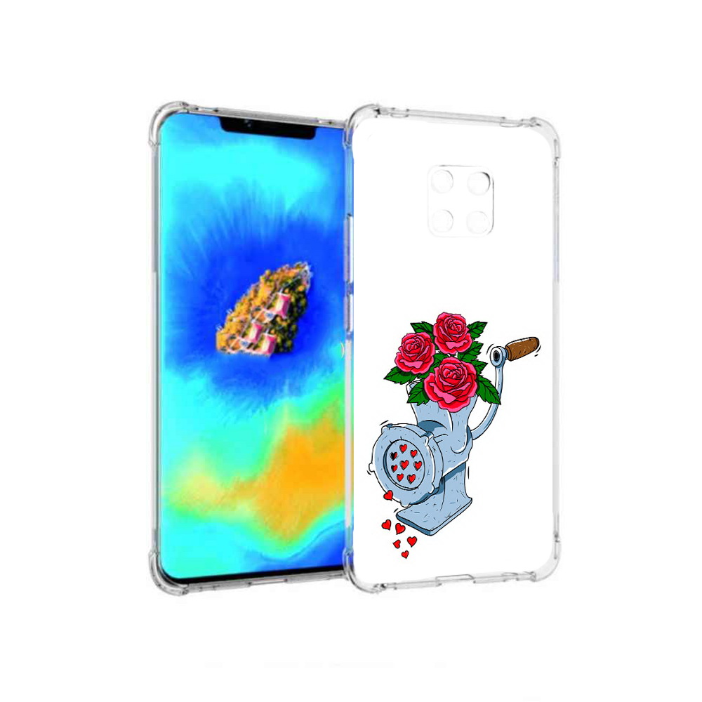 

Чехол MyPads Цветочные сердца для Huawei Mate 20 Pro, Прозрачный, Tocco