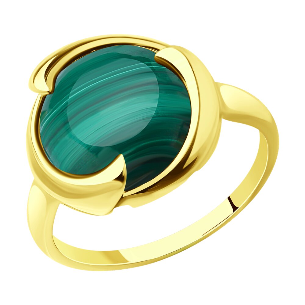 

Кольцо из серебра р. 16,5 SOKOLOV 83010126, малахит, 83010126