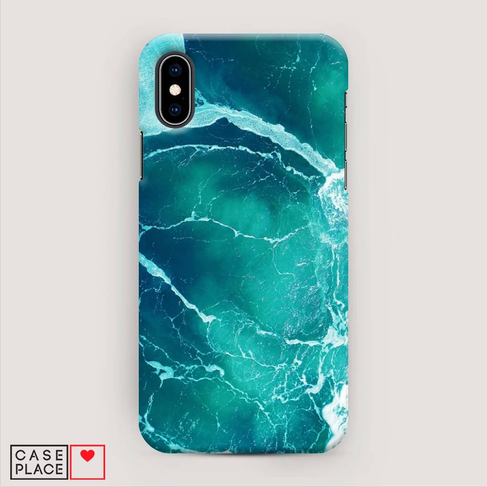 

Пластиковый чехол "Изумрудный океан" на Apple iPhone XS (10S), 11820-3