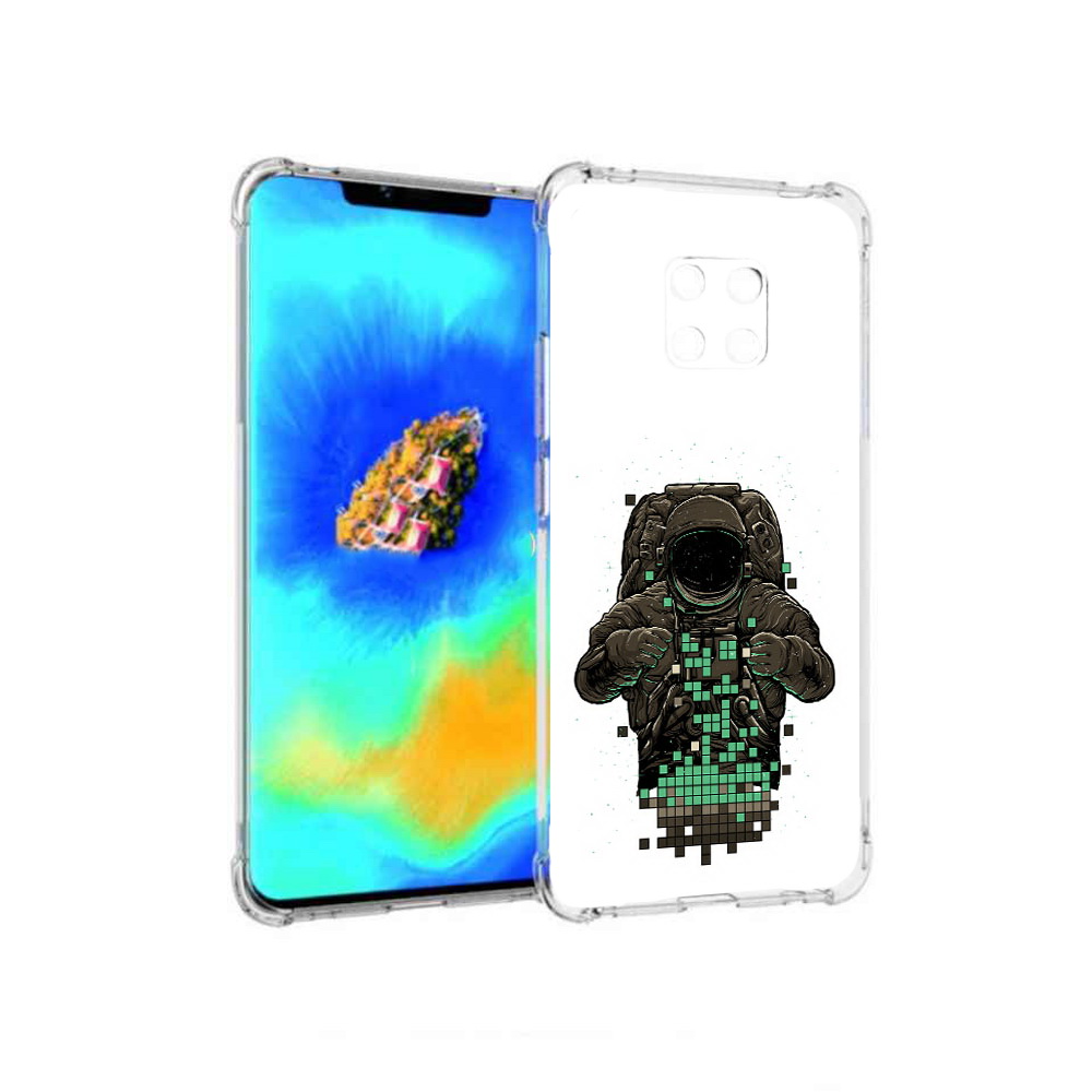 

Чехол MyPads космонавт с пикселями для Huawei Mate 20 Pro, Прозрачный, Tocco