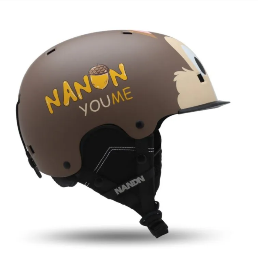 Шлем горнолыжный детский NANDN NT635A BROWN Бурундук S