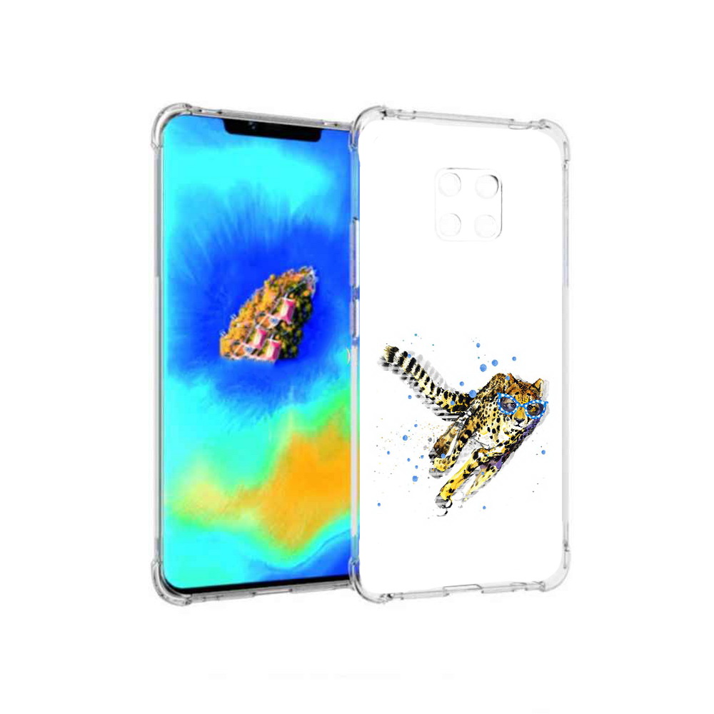 Чехол MyPads гепард в очках для Huawei Mate 20 Pro