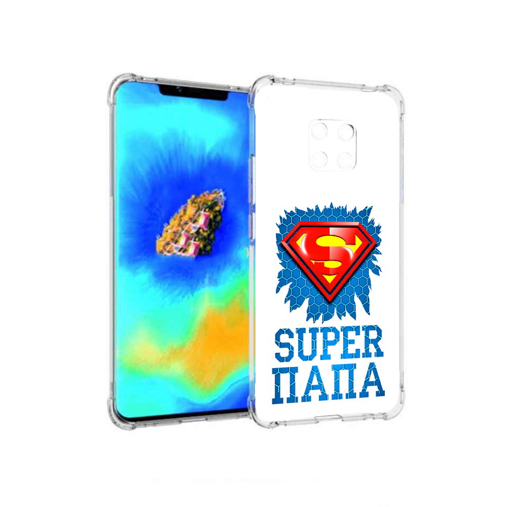 

Чехол MyPads Супер Папа для Huawei Mate 20 Pro, Прозрачный, Tocco