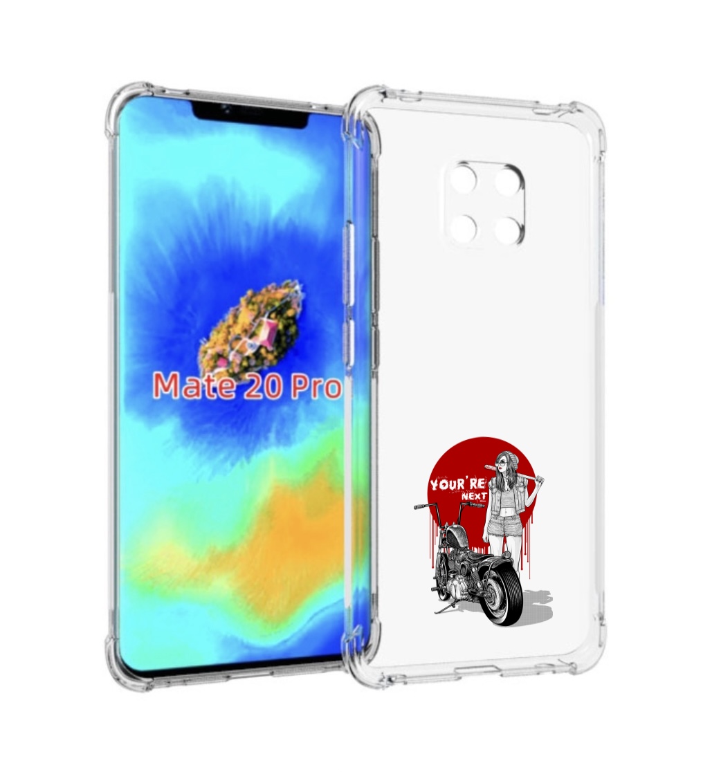 Чехол MyPads девушка с мотоциклом для Huawei Mate 20 Pro/Mate 20 RS 6.39