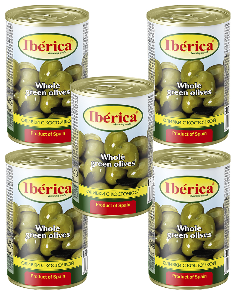 

Оливки Iberica с косточкой 300 гр. - 5 шт