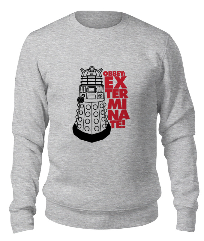 

Свитшот унисекс Printio Obey: exterminate! (daleks) серый XL, Obey: exterminate! (daleks)