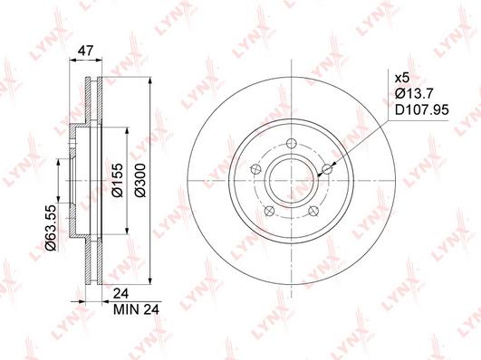 

Диск тормозной передний Ford Mondeo III/Mondeo III Turnier 00>07 Jaguar X-Type I 01>09 Lyn