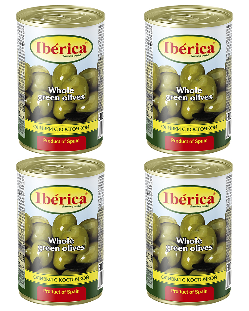 

Оливки Iberica с косточкой 300 гр. - 4 шт