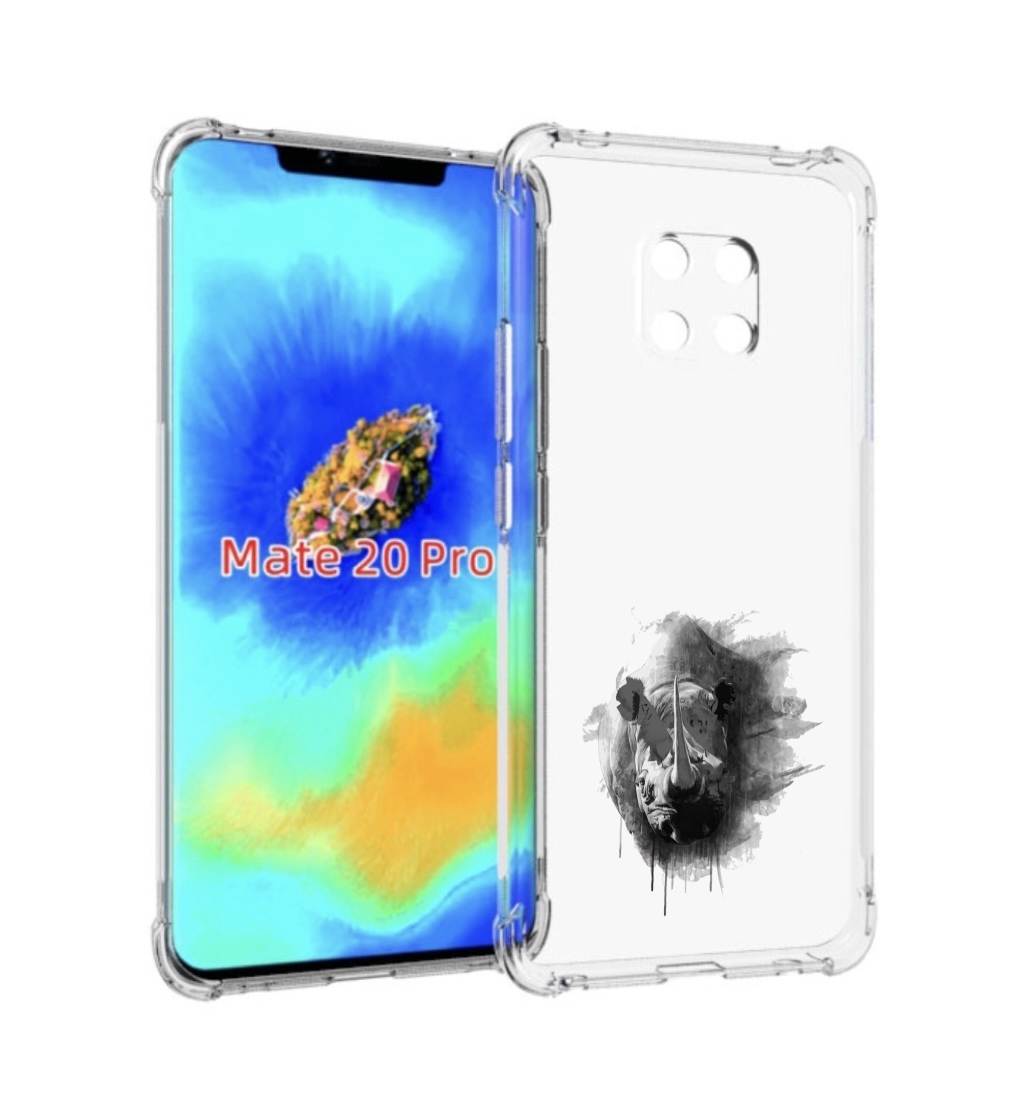 

Чехол MyPads носорог для Huawei Mate 20 Pro/Mate 20 RS 6.39, Прозрачный, Tocco
