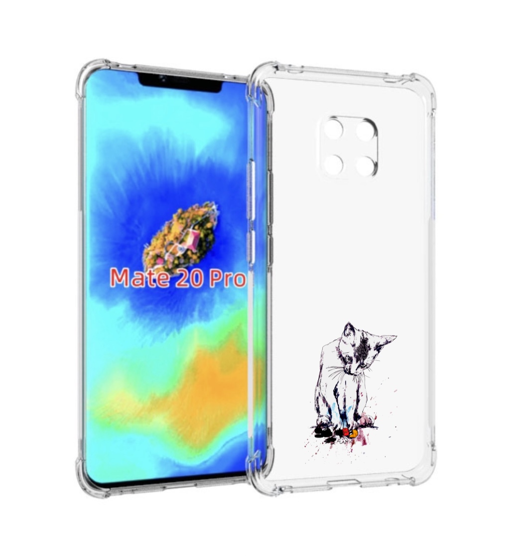 

Чехол MyPads кот и микки для Huawei Mate 20 Pro/Mate 20 RS 6.39, Прозрачный, Tocco