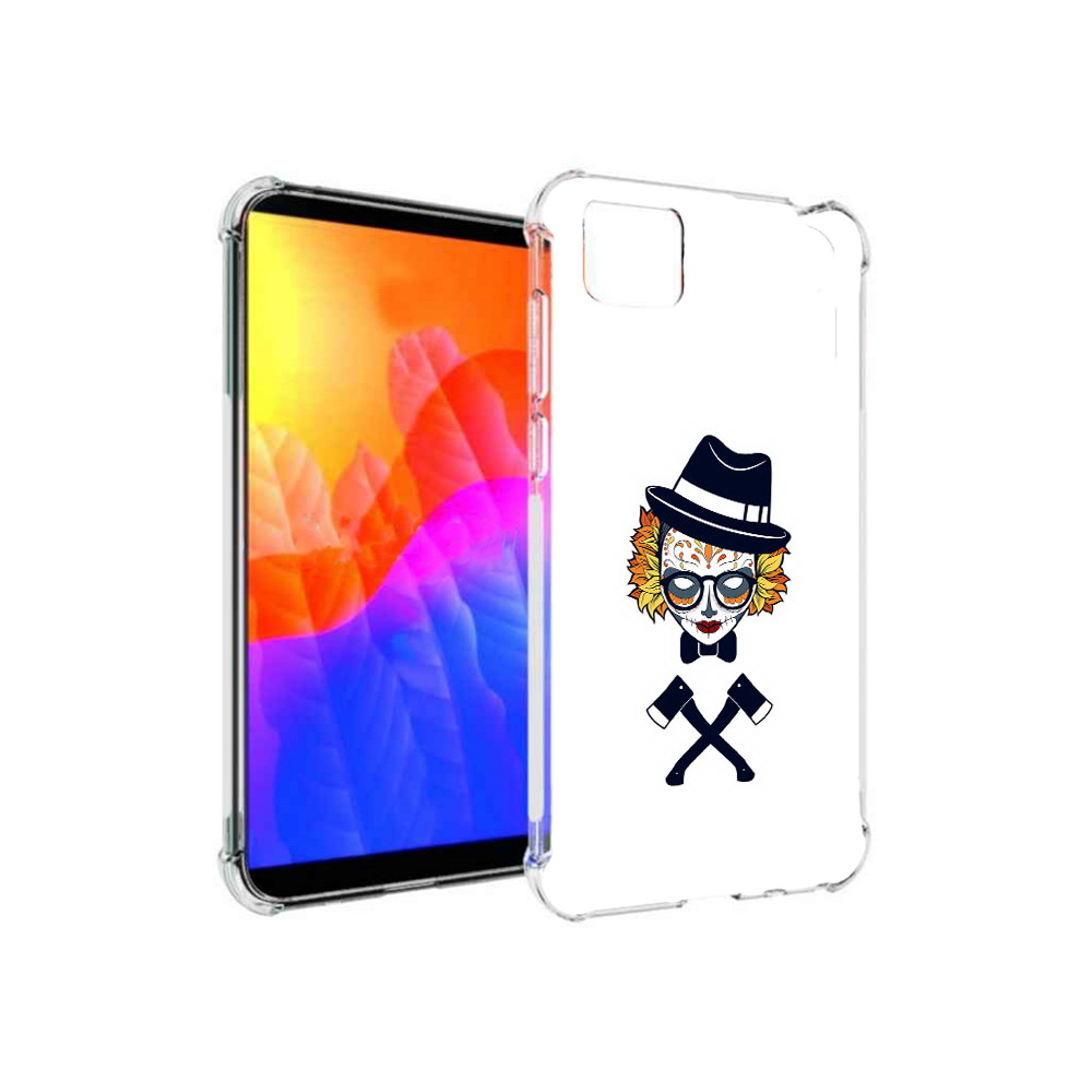 

Чехол MyPads девушка в маске с топорами рисунок для Honor 9S, Прозрачный, Tocco