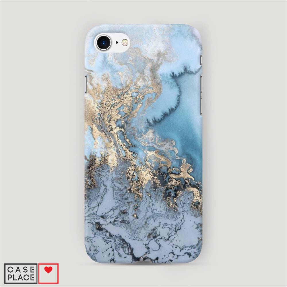 

Пластиковый чехол "Морозная лавина синяя" на Apple iPhone SE 2020, 12420-2