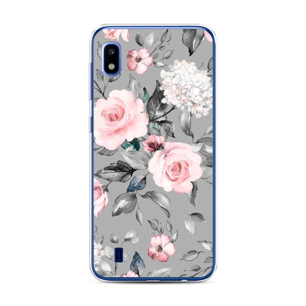 фото Чехол awog "розы на сером" для samsung galaxy a10