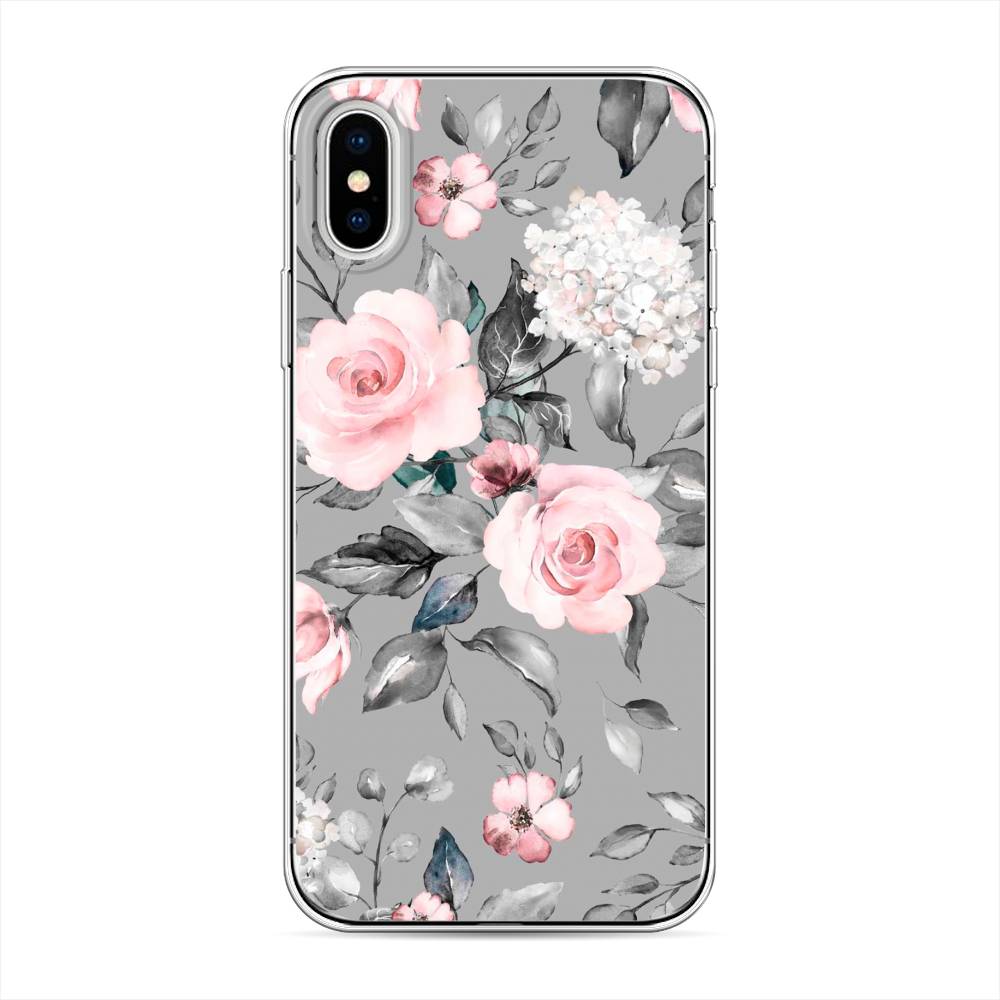 

Чехол Awog "Розы на сером" для Apple iPhone X (10), 11050-8