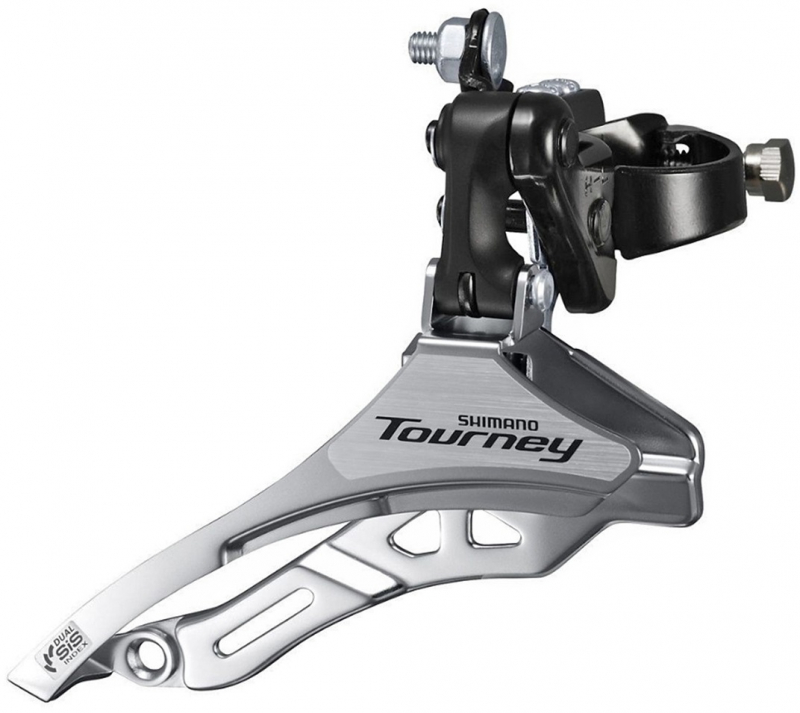 

Передний переключатель Shimano Tourney TY300 серебристый, Tourney TY300