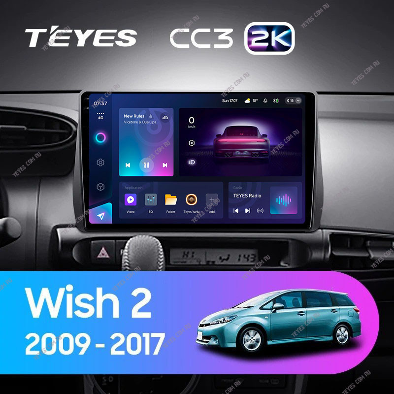 

Штатная магнитола Teyes CC3 2K 360 6/128 Toyota Wish 2 XE20 (2009-2017), CC3 2K 360
