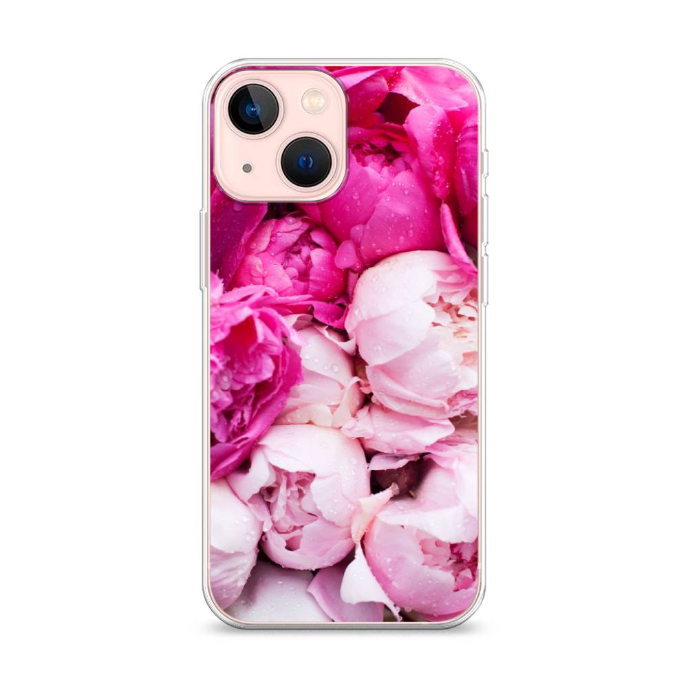 

Чехол Awog на Apple iPhone 13 mini / Айфон 13 mini "Пионы розово-белые", Разноцветный, 14150-8