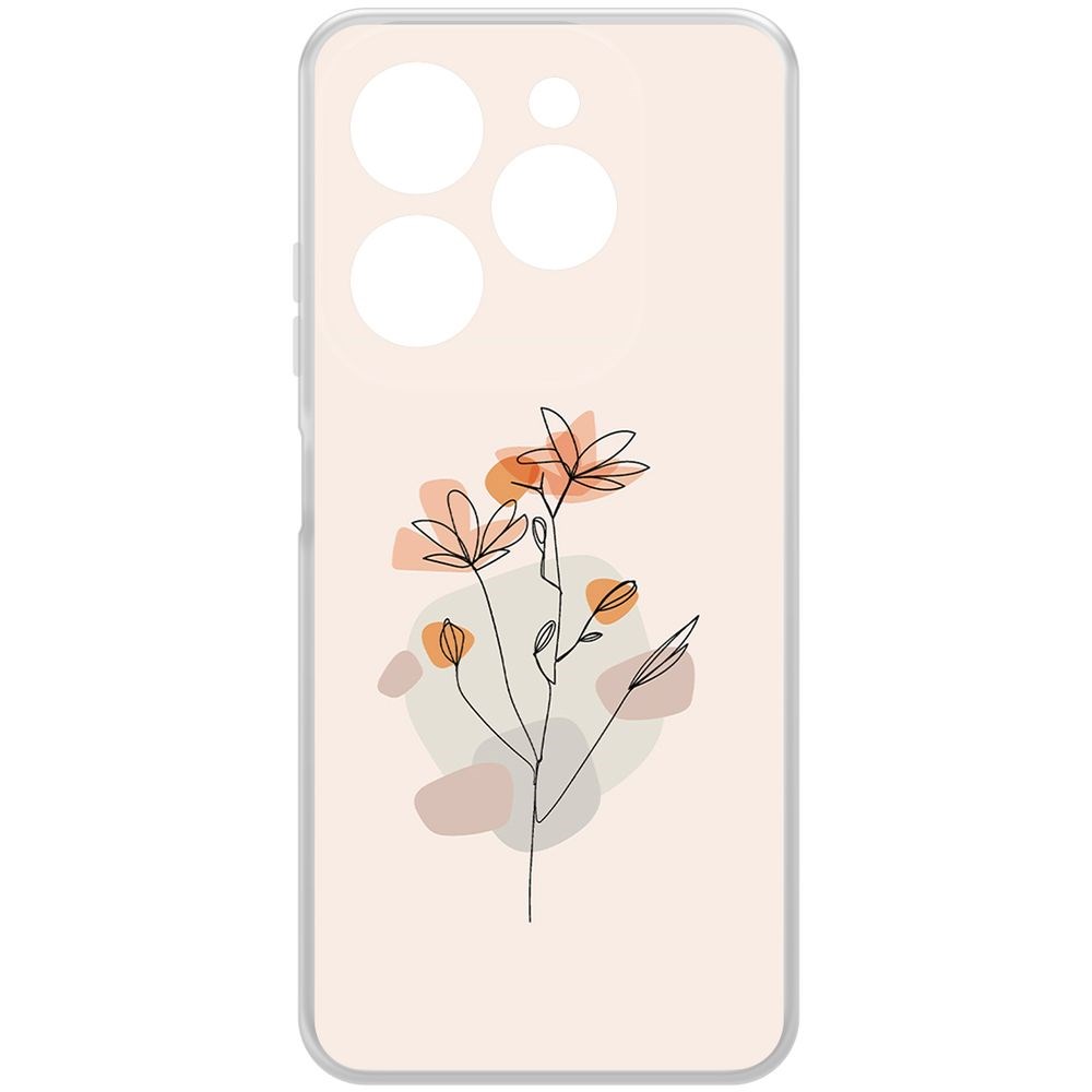 

Чехол-накладка Krutoff Clear Case Ромашки для INFINIX Hot 40i, Прозрачный