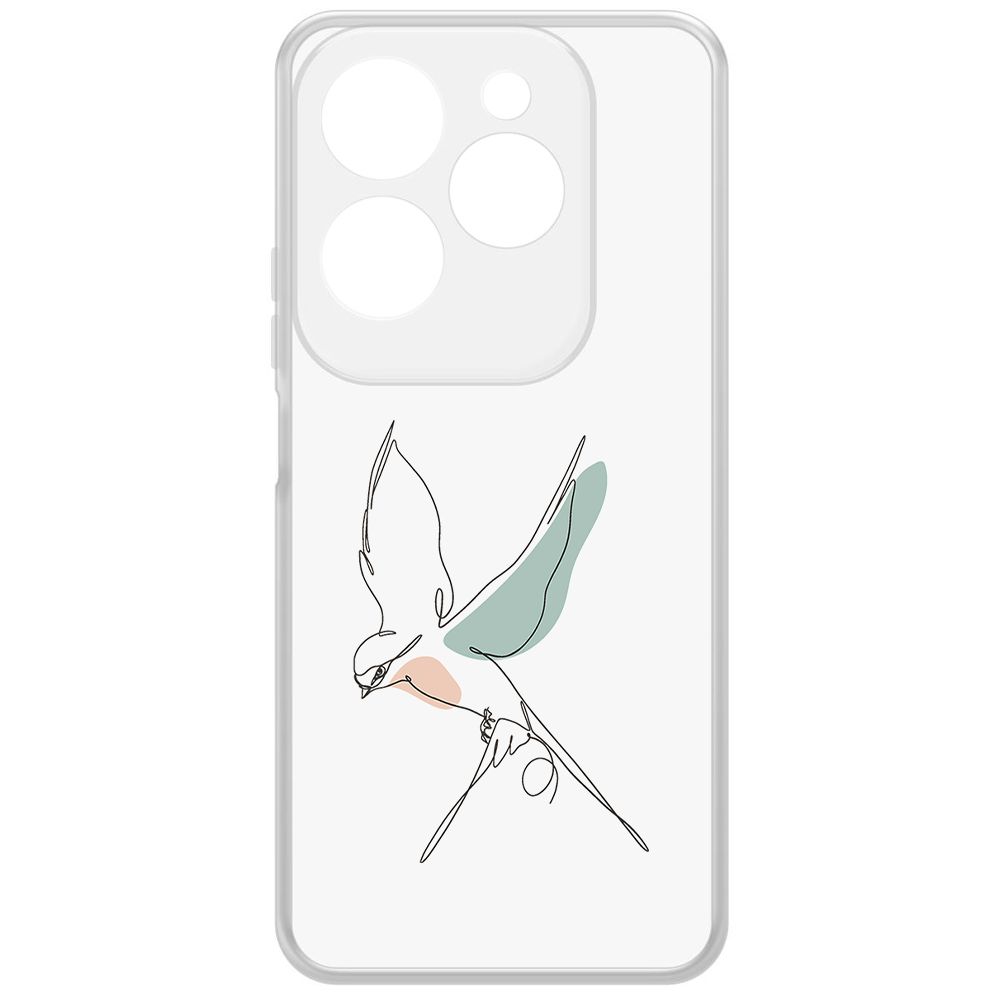 

Чехол-накладка Krutoff Clear Case Полет для INFINIX Hot 40i, Прозрачный