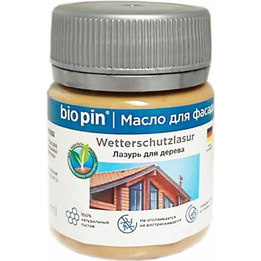 

Лазурь для дерева BIO PIN 2241 Wetterschutzlasur