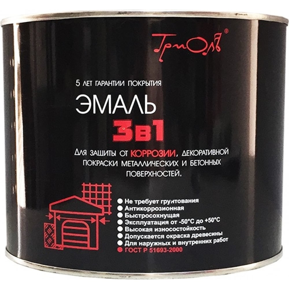 фото Эмаль триоль t3v1lg18