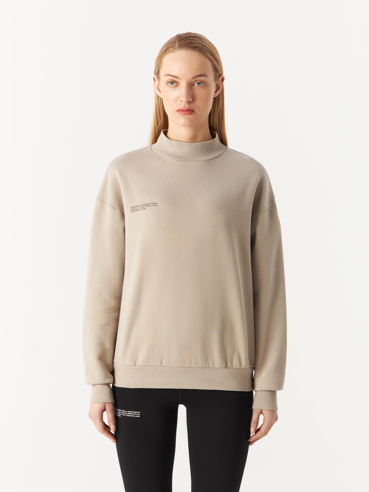 Свитшот унисекс PANGAIA Organic Cotton High Neck Sweatshirt 10000093 серый XXS