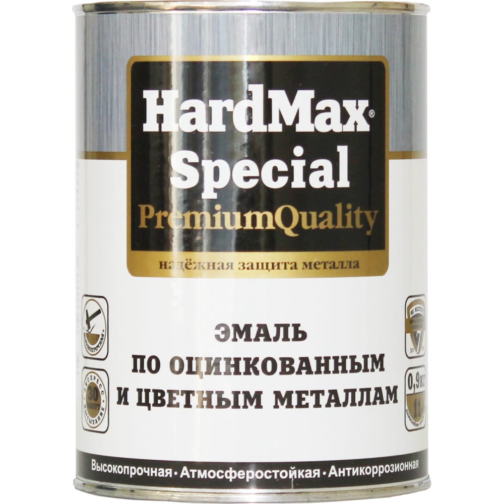 Эмаль по оцинкованным и цветным металлам HardMax 4690417070879