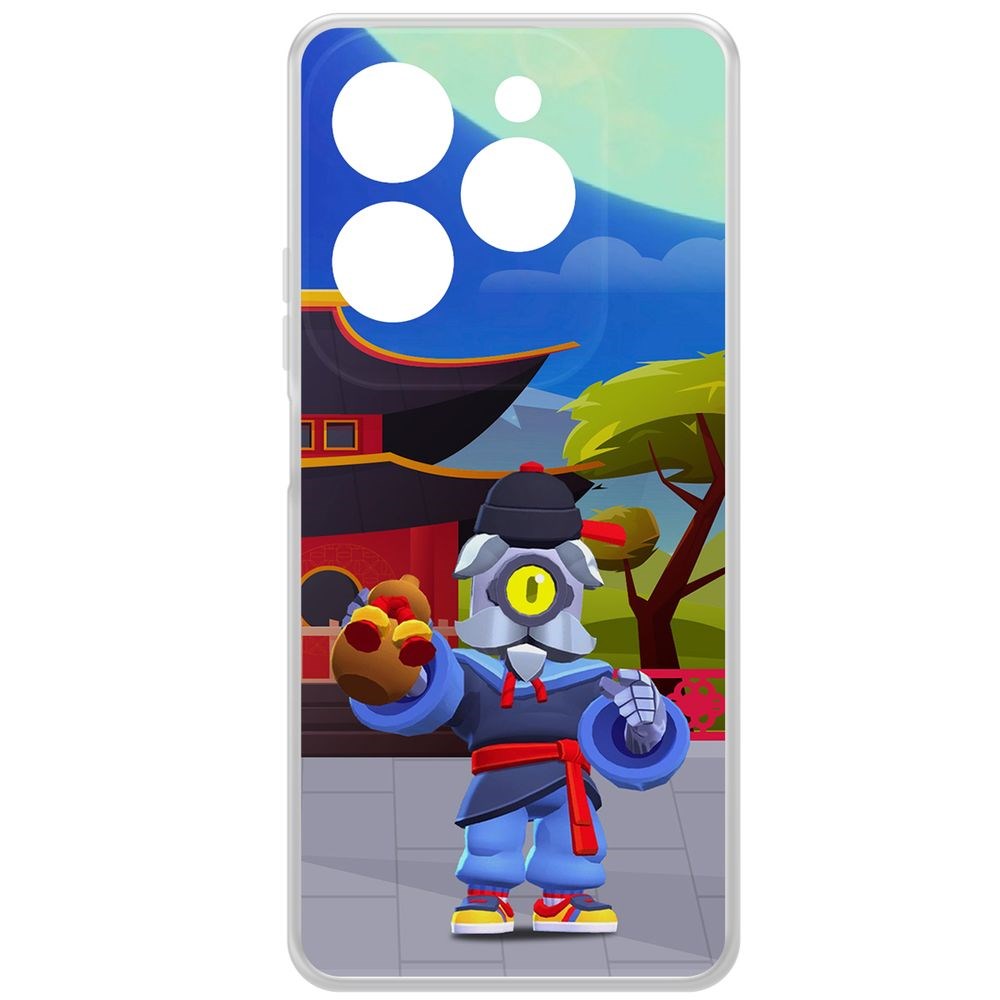

Чехол-накладка Krutoff Clear Case Brawl Stars-Великий Мастер Барли для INFINIX Hot 40 Pro, Прозрачный