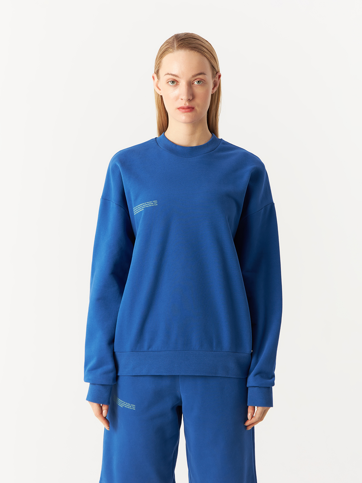 Свитшот унисекс PANGAIA Coral Reef Sweatshirt синий XXS