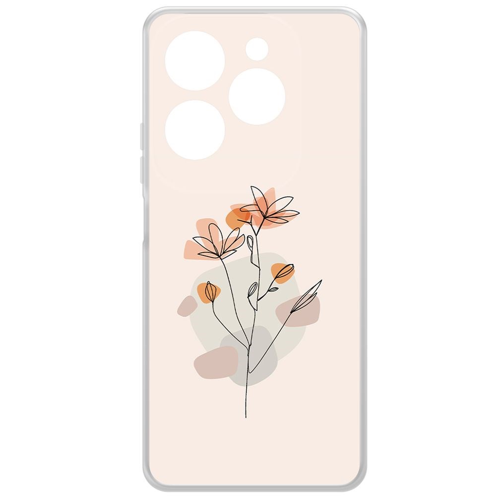 

Чехол-накладка Krutoff Clear Case Ромашки для INFINIX Hot 40 Pro, Прозрачный
