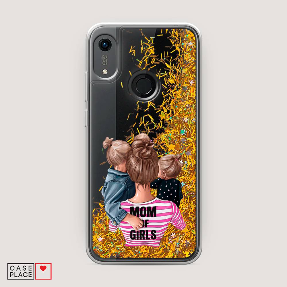

Чехол Awog на Honor 8A (8A Pro/Prime) "Mom of Girls", Синий;розовый;черный, 68790-1