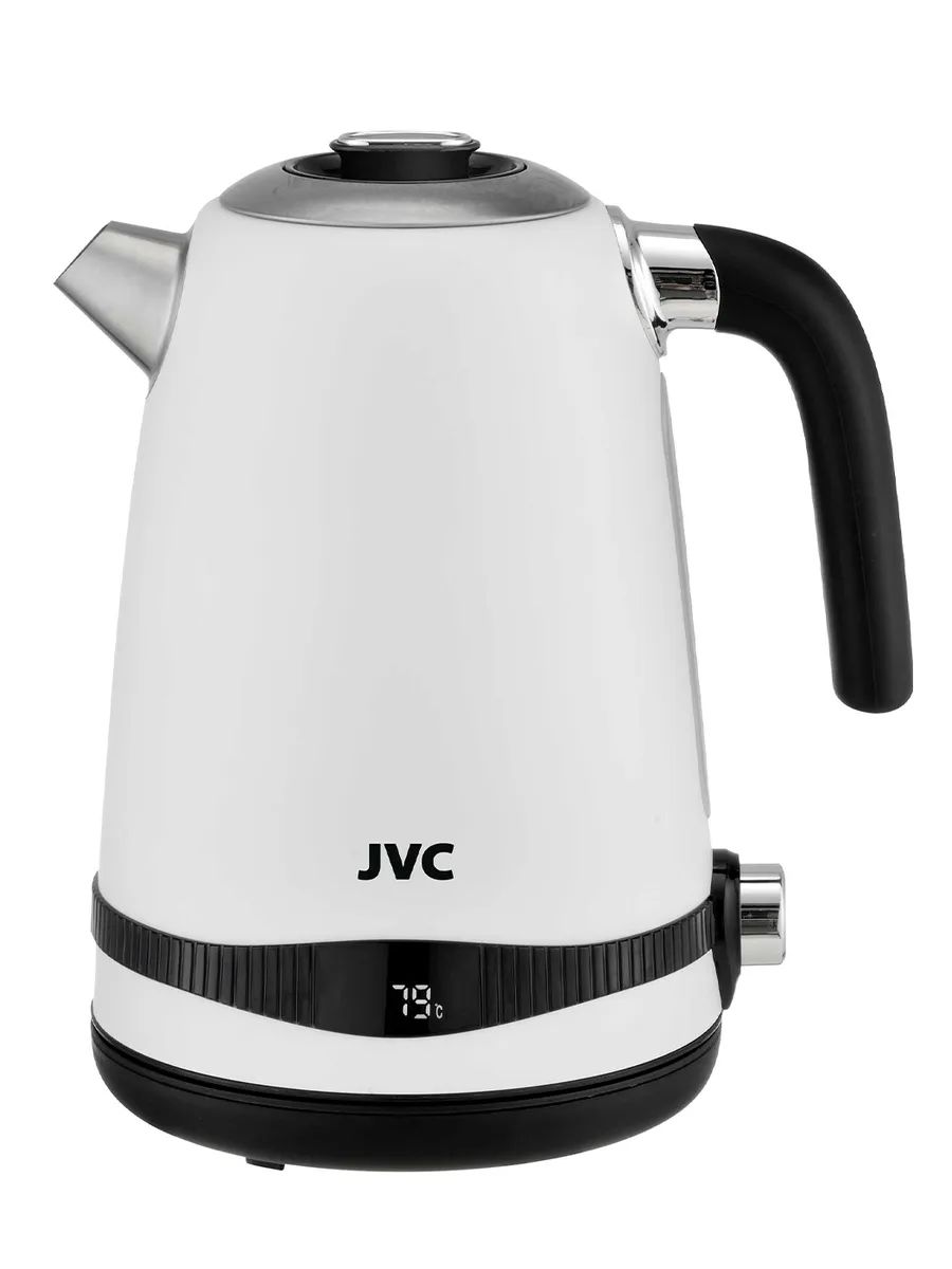 чайник электрический jvc jk ke1730 white 1 7 л 2200 вт скрытый нагревательный элемент нержавеющая сталь Чайник электрический JVC JK-KE1730 1.7 л белый